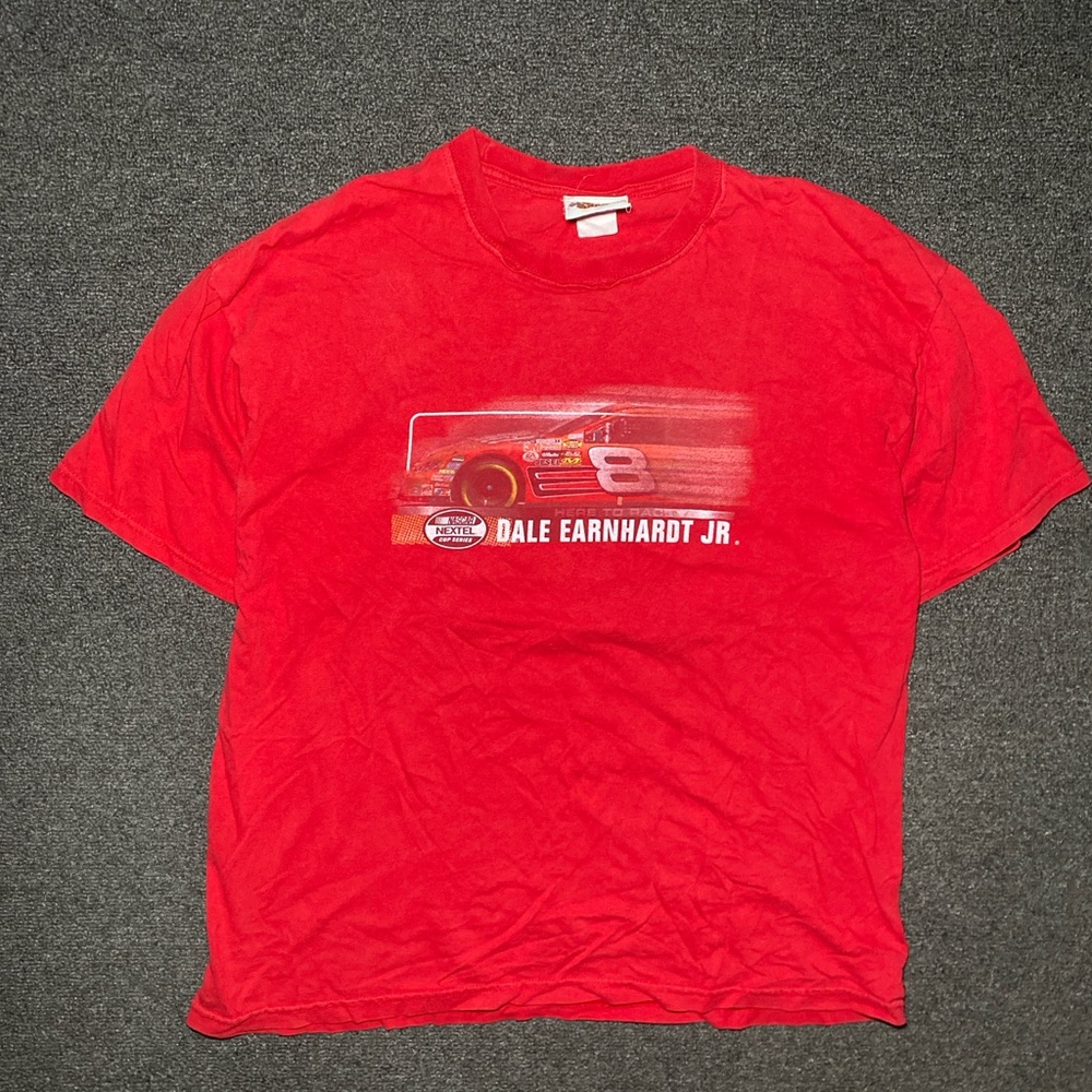 Vintage Dale Earnhardt jr #8 Budweiser nascar red graphic shirt size xl 2006